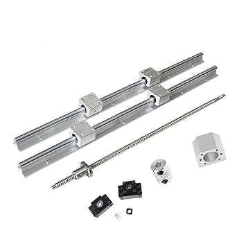 Linear Rail Guide SBR20 300mm kit + Ballscrew RM1605 SFU1605-300mm Linear Rails Support CNC Kit Linear Shaft Optical Axis for CNC Automated Machines and Equipments