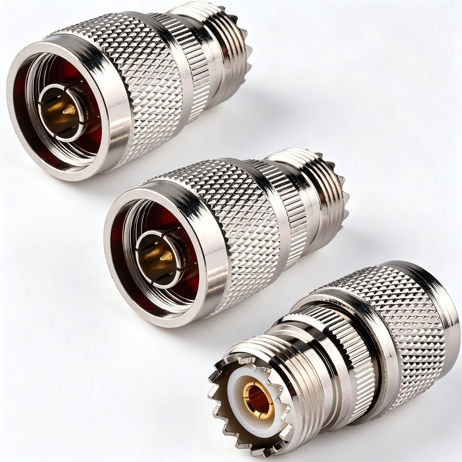 SO239 Złącze N męskie na PL259 żeńskie, N - męskie na żeńskie UHF SO239 Adapter koncentryczny do anteny radiowej złącza RF adapter