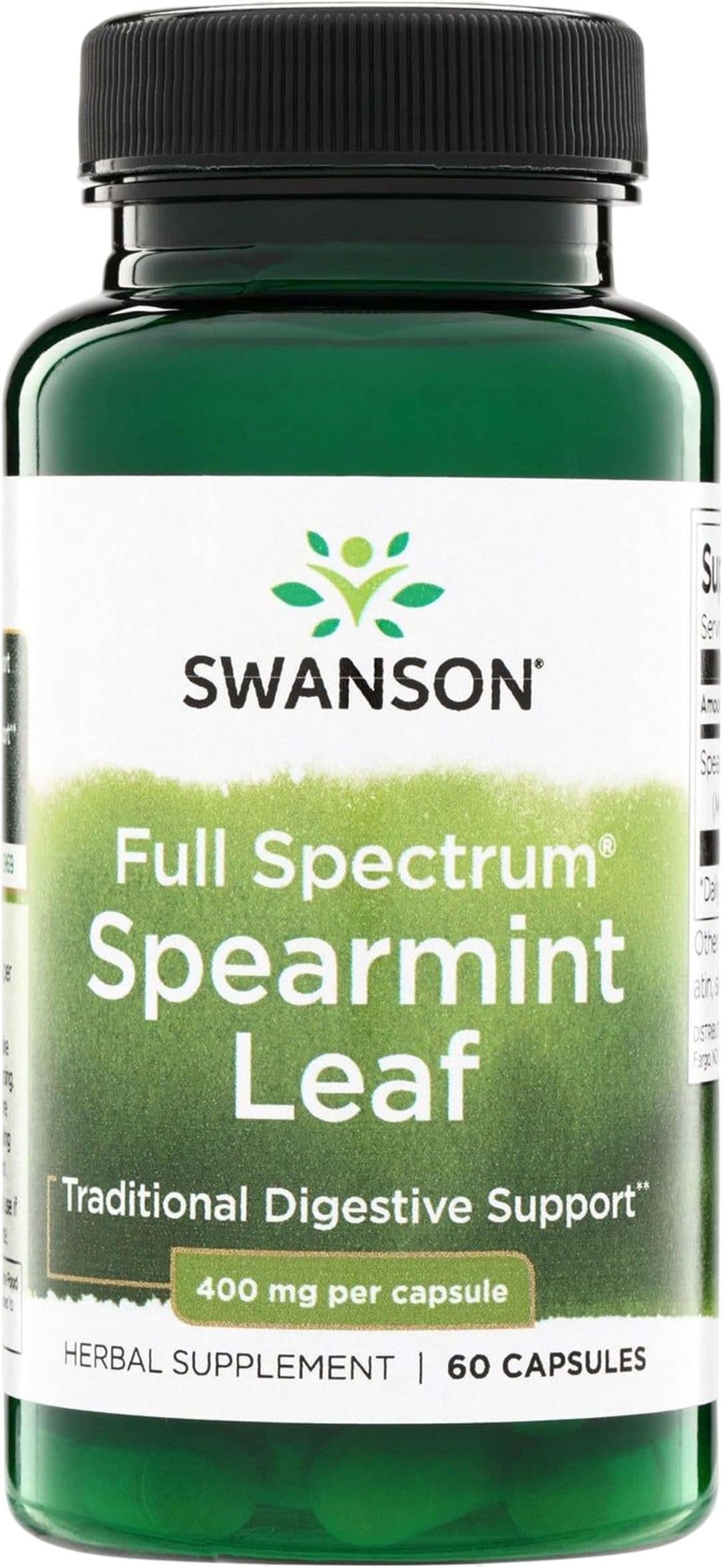 Swanson Spearmint Leaf Digestive Supplement, 400 mg (60 Capsules)