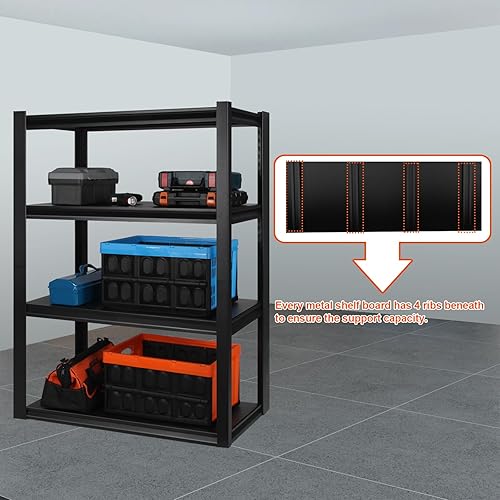 Miniatura 4 de PACHIRA E-Commerce Estantería de garaje de 72 pulgadas, estantes de almacenamiento de metal de 5 niveles, estante de cocina ajustable, estanterías