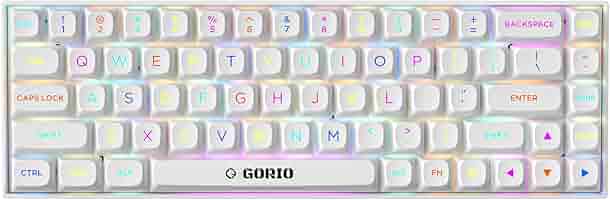 セット販売【GORIO×ZIFRIEND】M68(グレー) ゲーミングキーボード GORIO