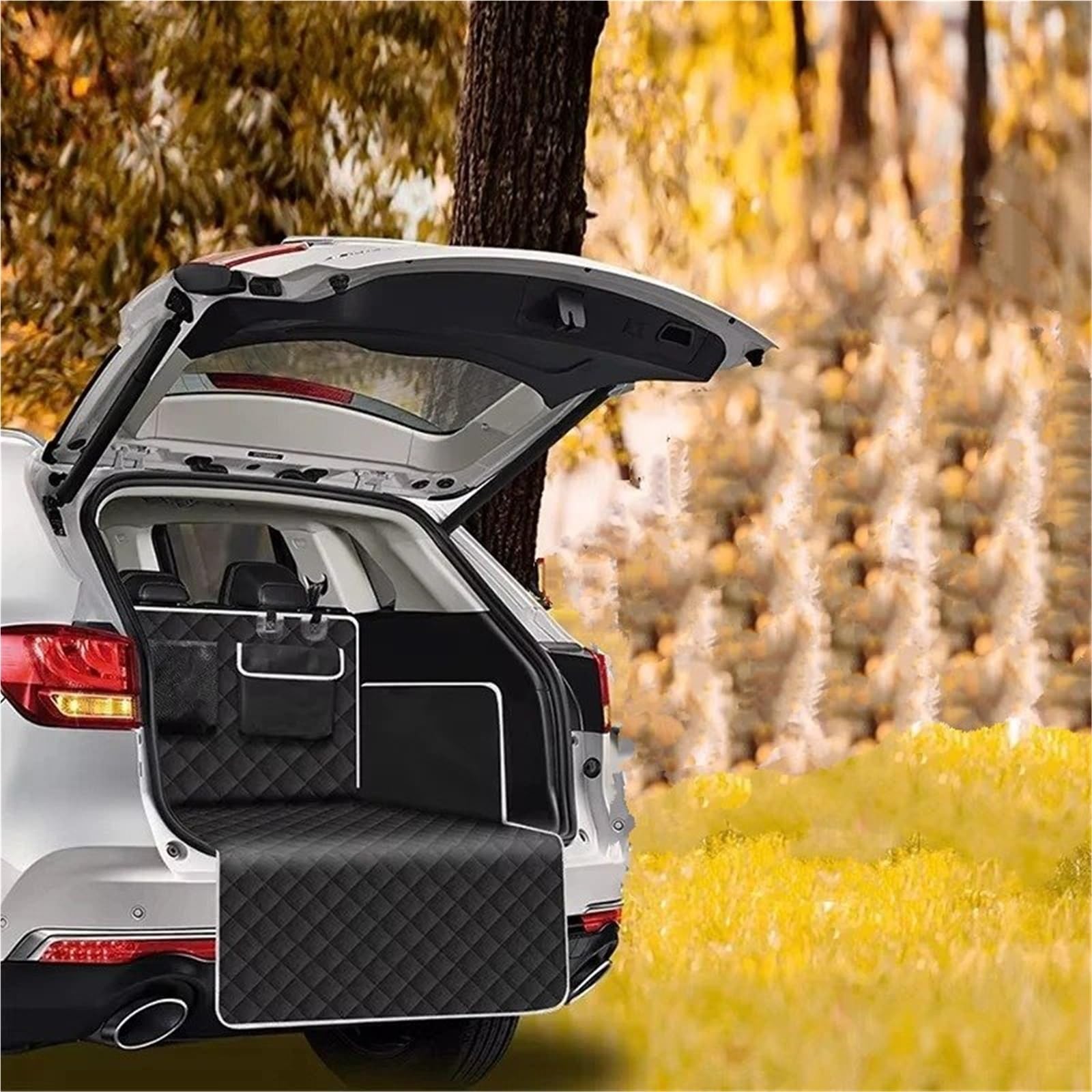 Bandeja Maletero Funda Impermeable para Asiento De Coche Y Forro para Maletero, Alfombrilla Tela Oxford Resistente Al Desgaste