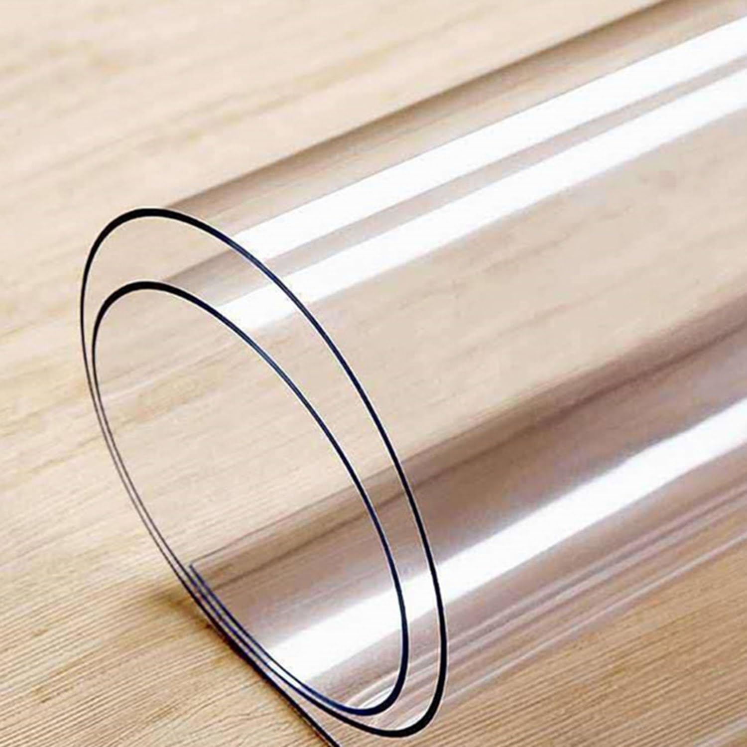 Transparante bureaustoelmat, 120 x 100 cm grote PVC vloerbeschermer, rechthoekige antislip transparante stoelmat voor hardhouten vloer tapijt bescherming (maat: 60 x 200 cm-1