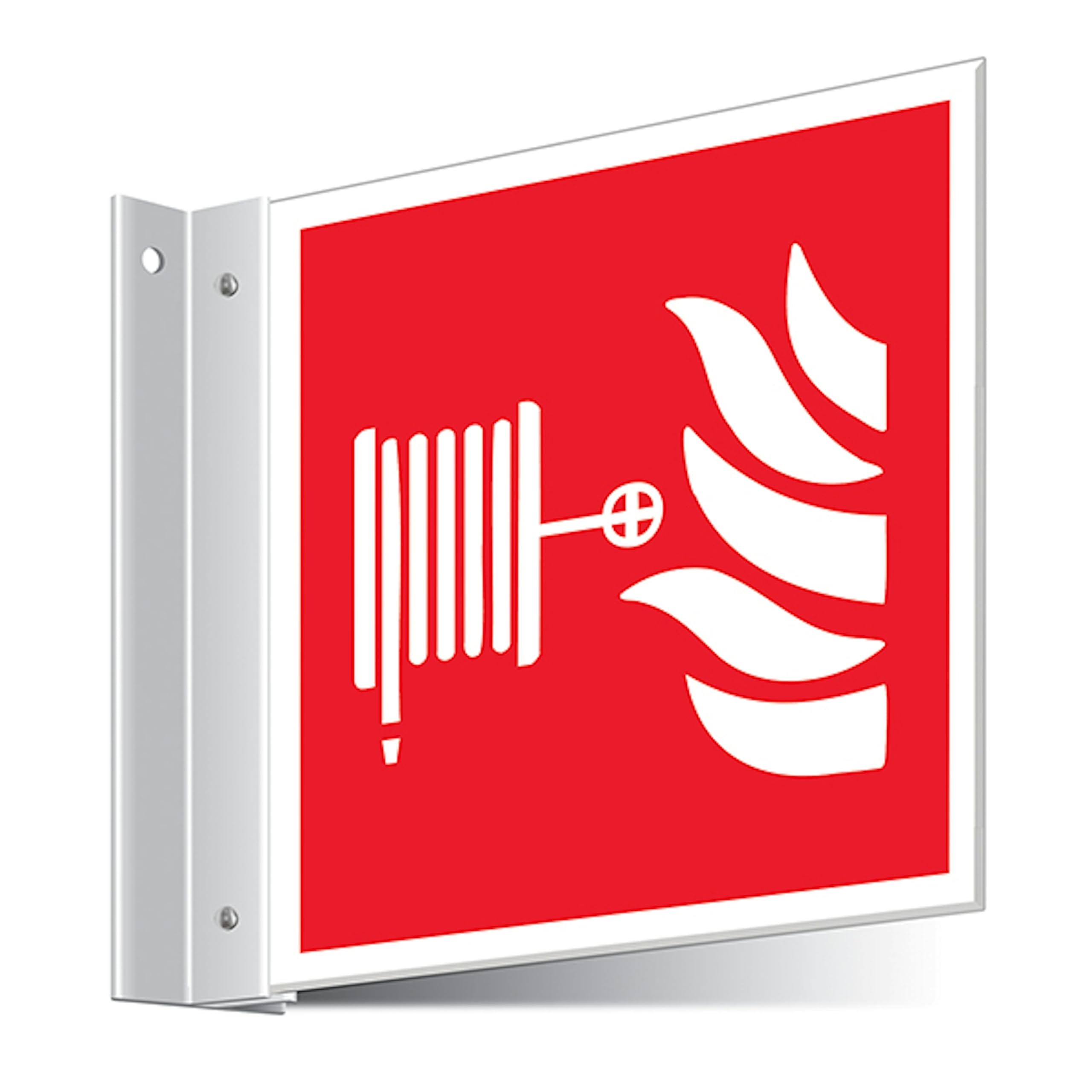 V Safety Fire Hose Reel Corridor Sign 150 x 150 mm - 3mm Indoor Palboard Safety Sign