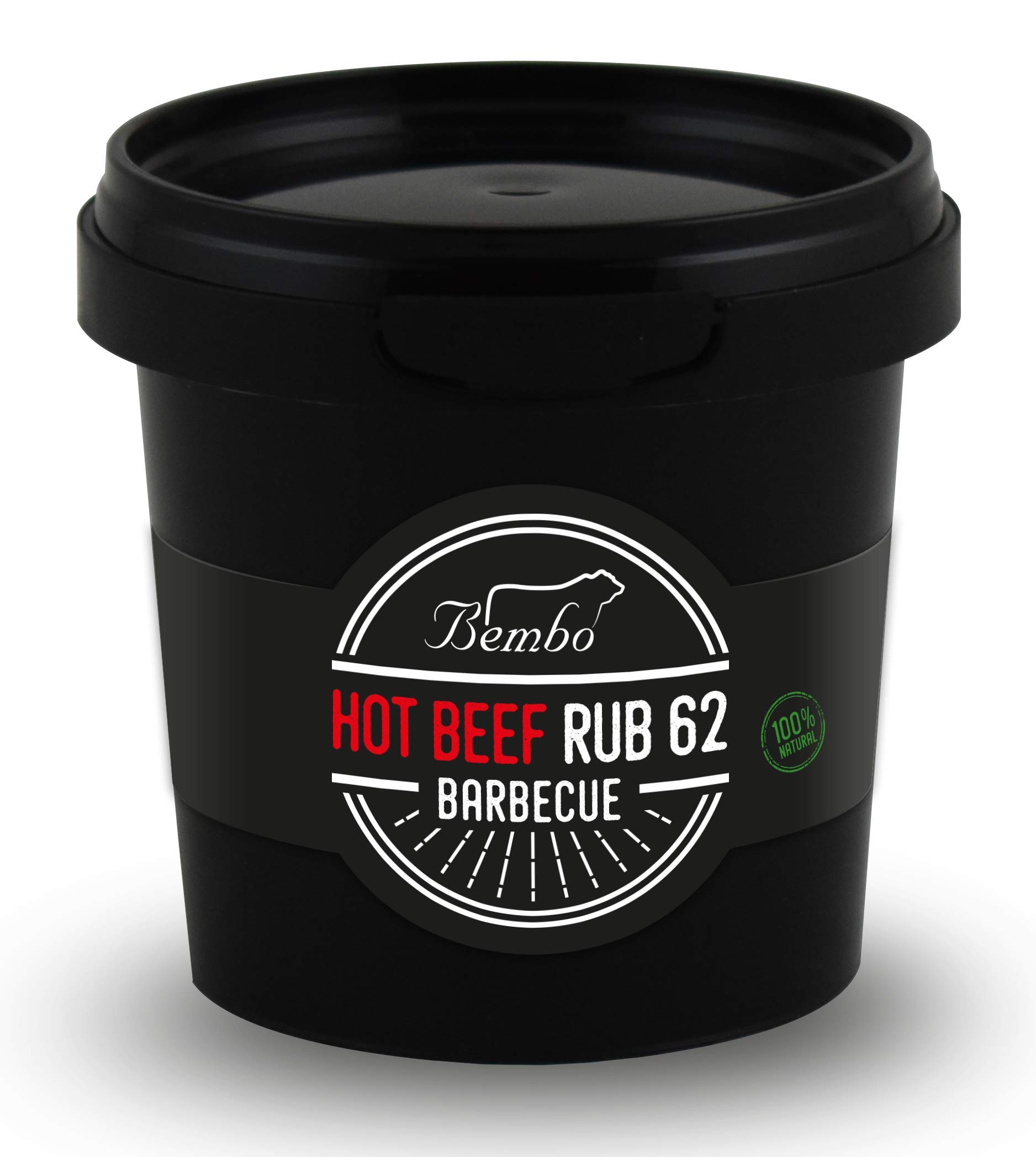 BBQ Hot Beef Rub 62 Bembo – Mezcla de Especias Picante para Carne de Ternera – Marinada Seca Barbacoa – Made in Italy – 450 g
