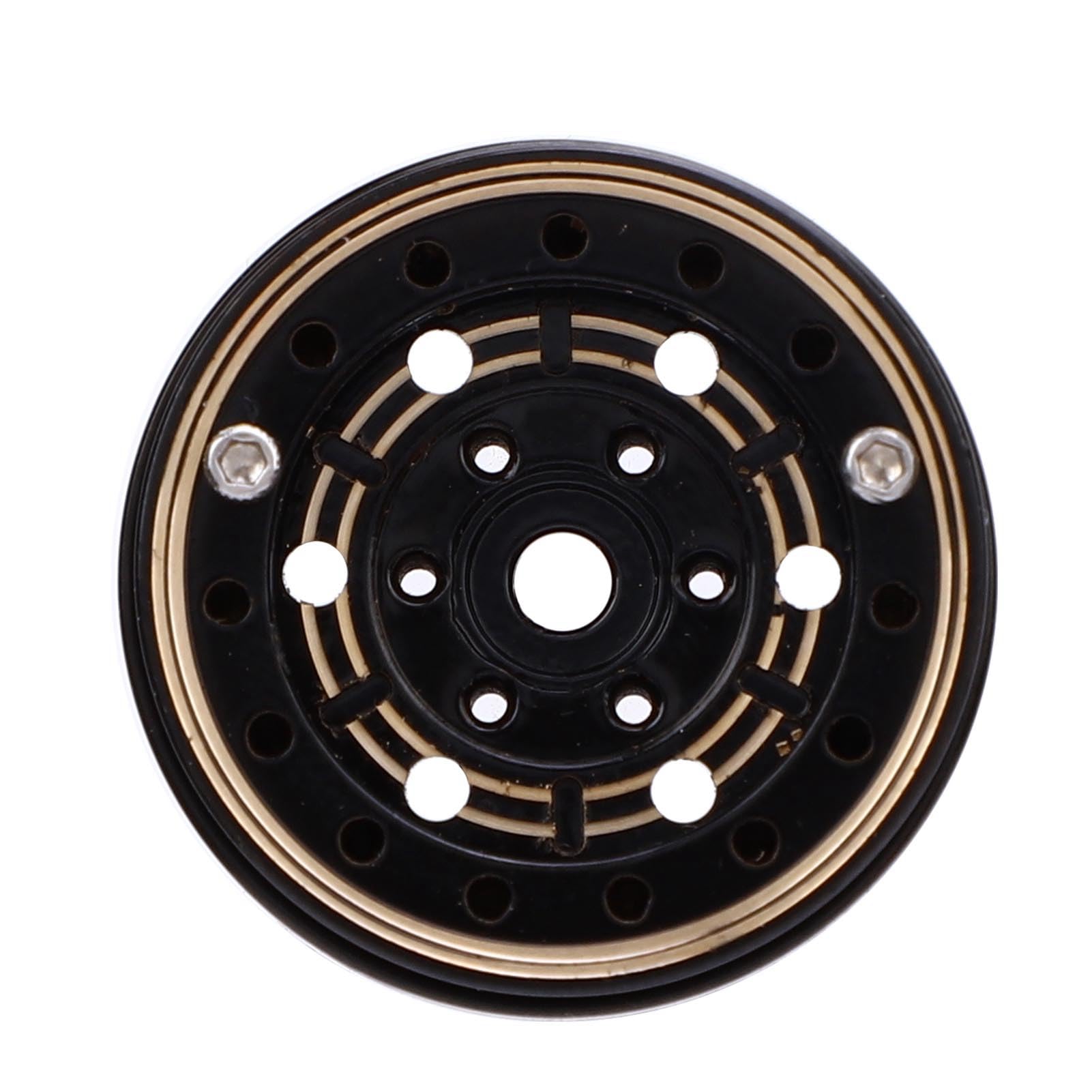 Diyeeni 4 Piezas Beadlock Rueda Cubo de Latón para SCX24 1/18 Coche RC | Bujes de rueda de coche RC de 1 pulgada, bujes de rueda de coche modelo mecanizados CNC, con tornillos, para Axial SCX24