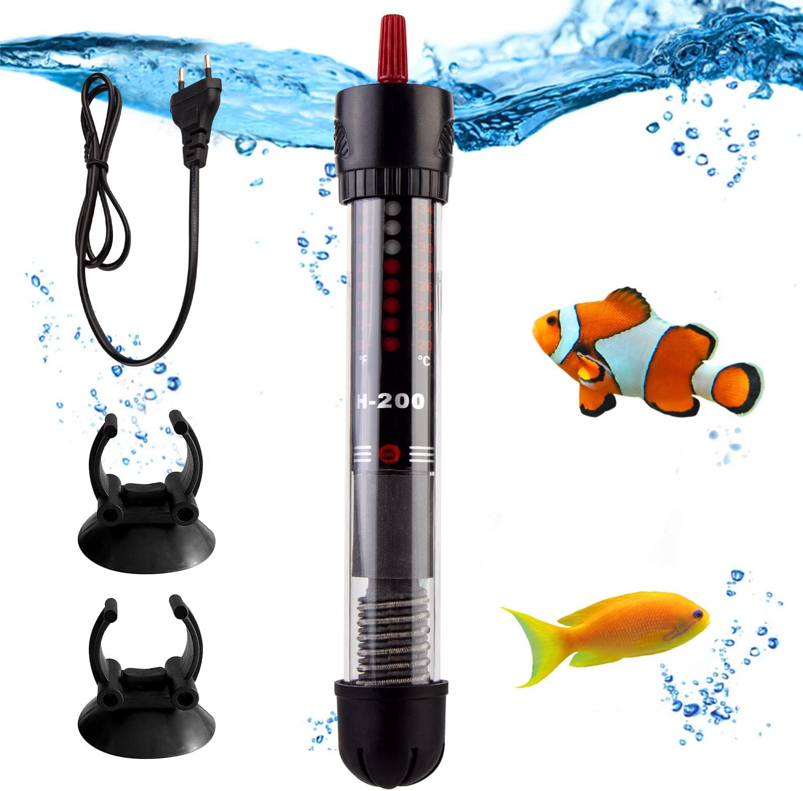 Tauch Aquarium Heizung 300W Mit Thermostat - Edelstahl Heizstab Für Süßwasser
