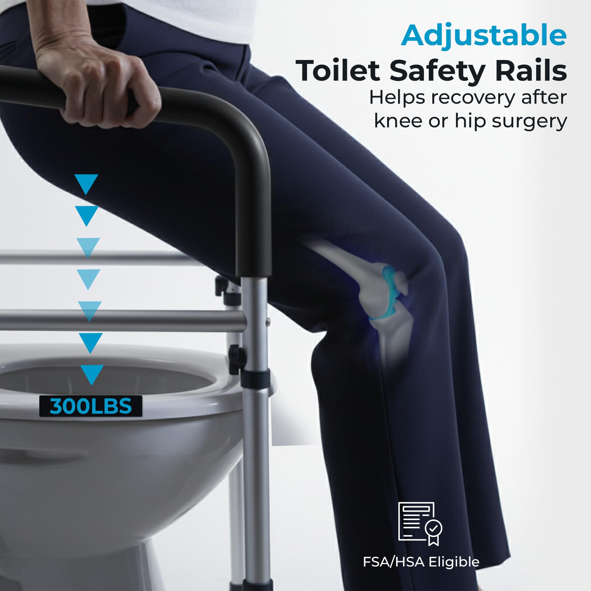 Toilet Safety Rails - Adjustable Support for Seniors -2