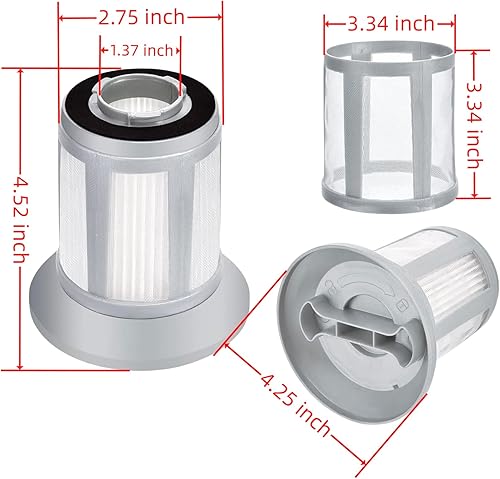 Miniatura 3 de Filtro de repuesto 2156A compatible con aspiradora Bissell Zing sin bolsa 2156 2156A 2156E 1665 16652 1665 W aspiradora Comparar con la parte