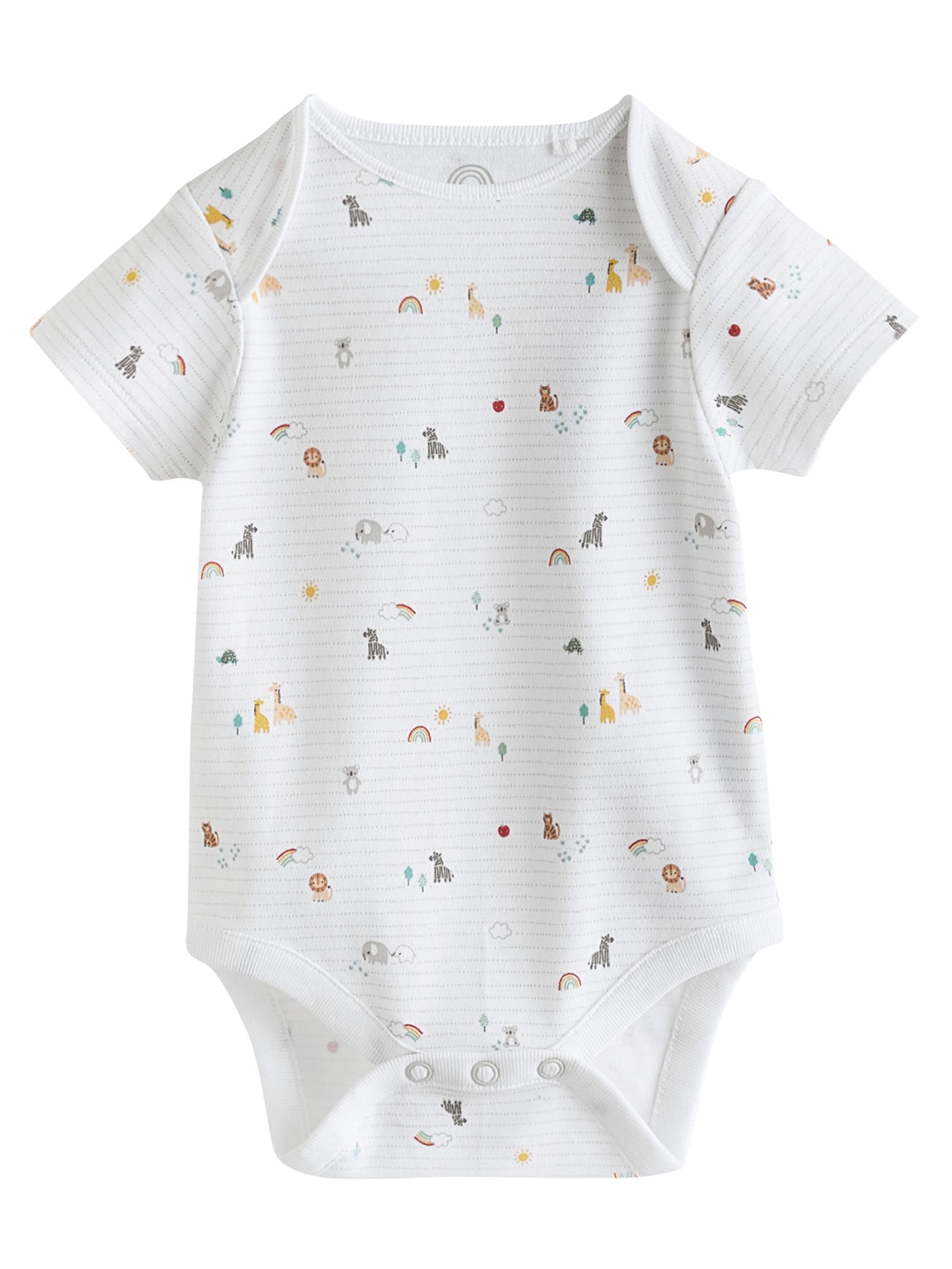 NEXT Noworodki unisex Zestaw 5 niemowlęcych body z krótkim rękawem