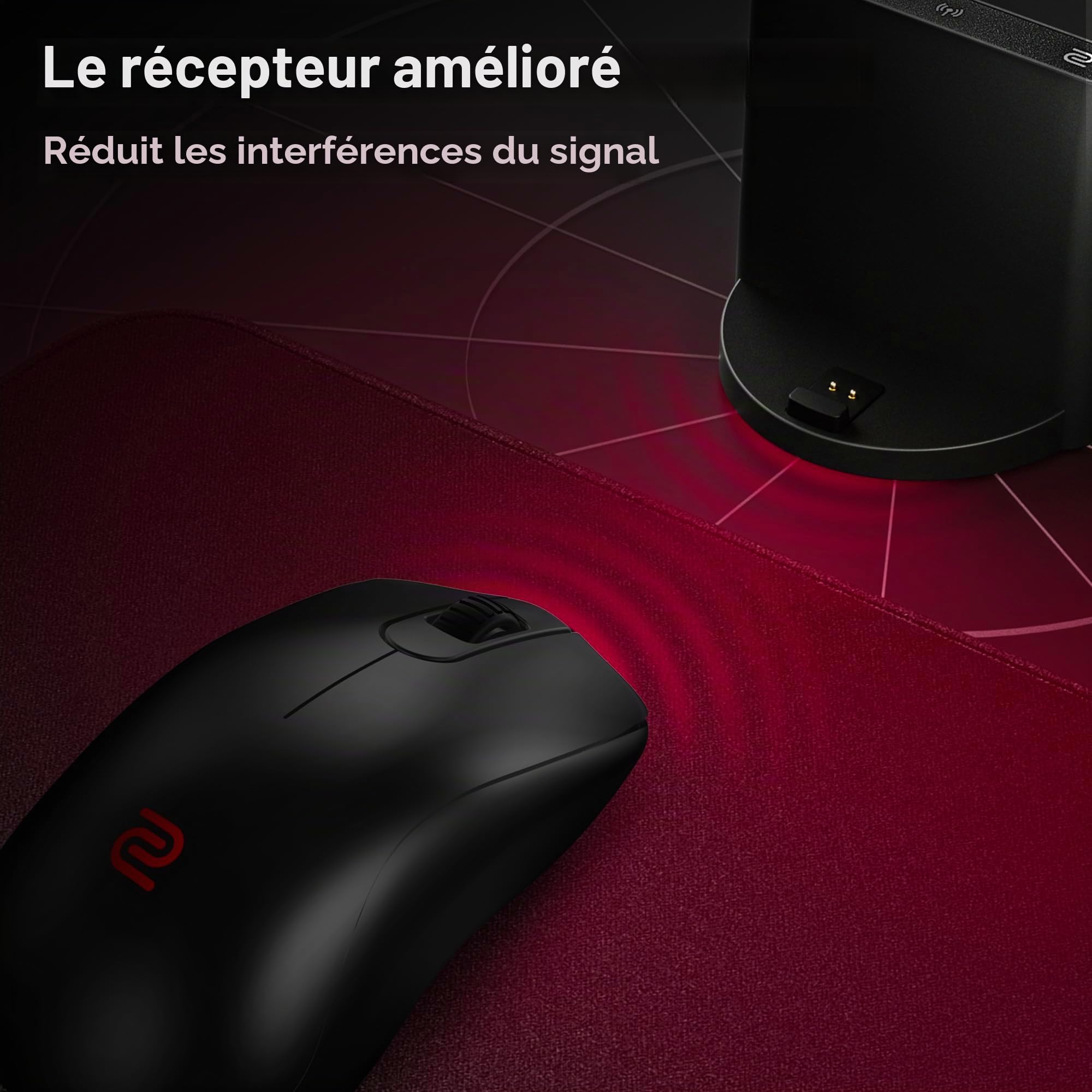 BenQ Zowie S2-DW 4K Souris Gaming sans Fil pour l’Esport | Science du Sport | récepteur 4K amélioré | 65g | symétrique | sans Pilote | capteur 3950 | 4K Polling Rate