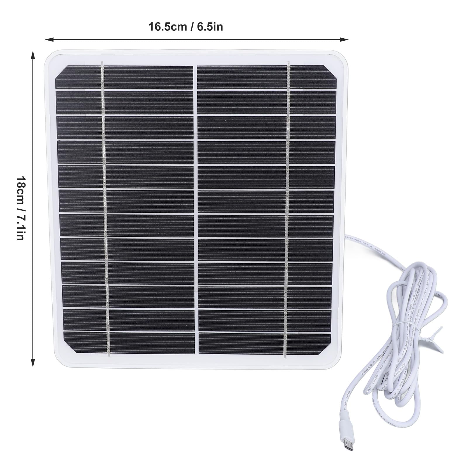 Panneau Solaire 5V 20W, Panneau De Chargeur Solaire Monocristallin