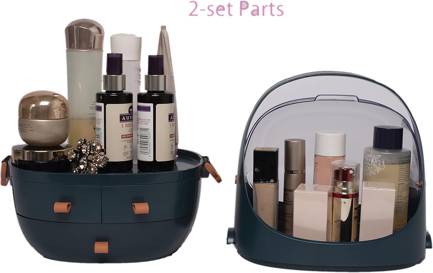 Cosmetic Storage Box, Covered Makeup Organizers and Storage, Waterproof Dustproof Cosmetic Green Holder, Tantanne : Beauty & Personal Care