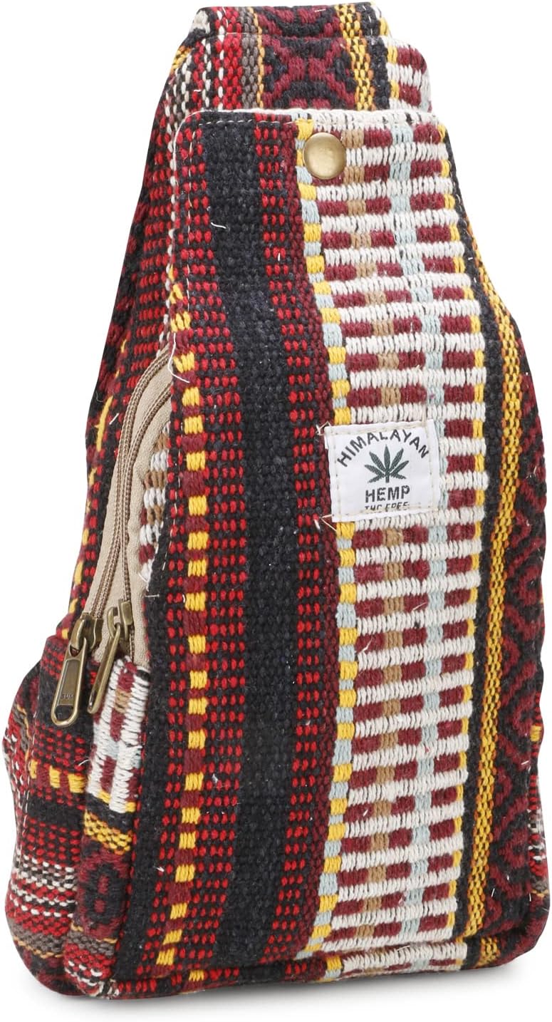 Hemp Sling Backpack- Hemp Cross body Bag- Hemp Shoulder Backpack Adjustable Strap for Men & Women - Image 4