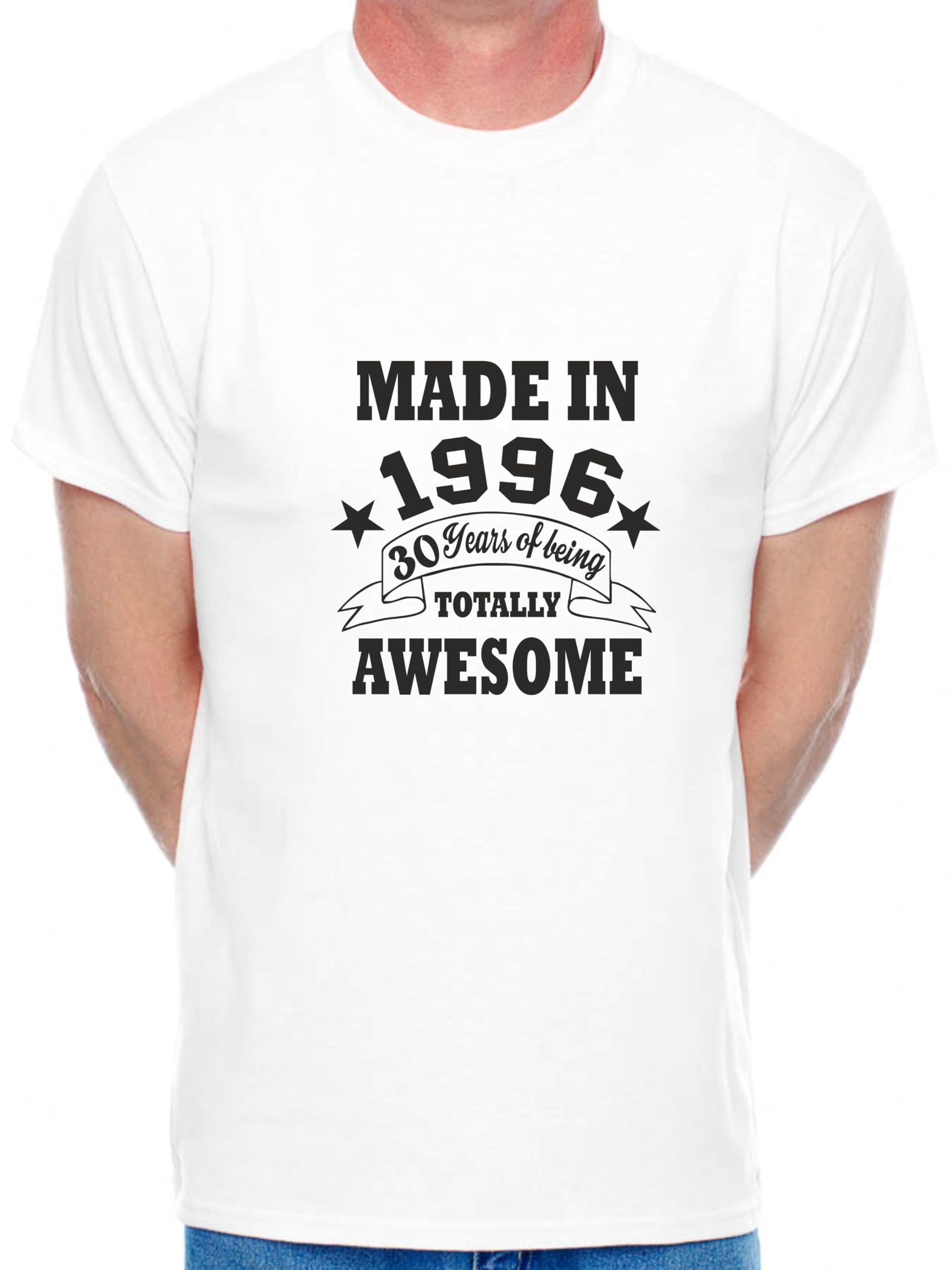 Print4u Men's White 30Th Birthday T-Shirt Made In 1995 30 Years Of Being Awesome Tee Shirt X-Large