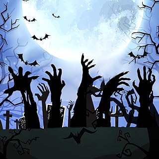 KINBOM Halloween Yard Signs with Stakes, 5pcs Large Black Zombie Hands Yard Signs Acrylic Scary Silhouette Halloween Decorations Outdoor for Yard Lawn Garden Party Halloween Decor