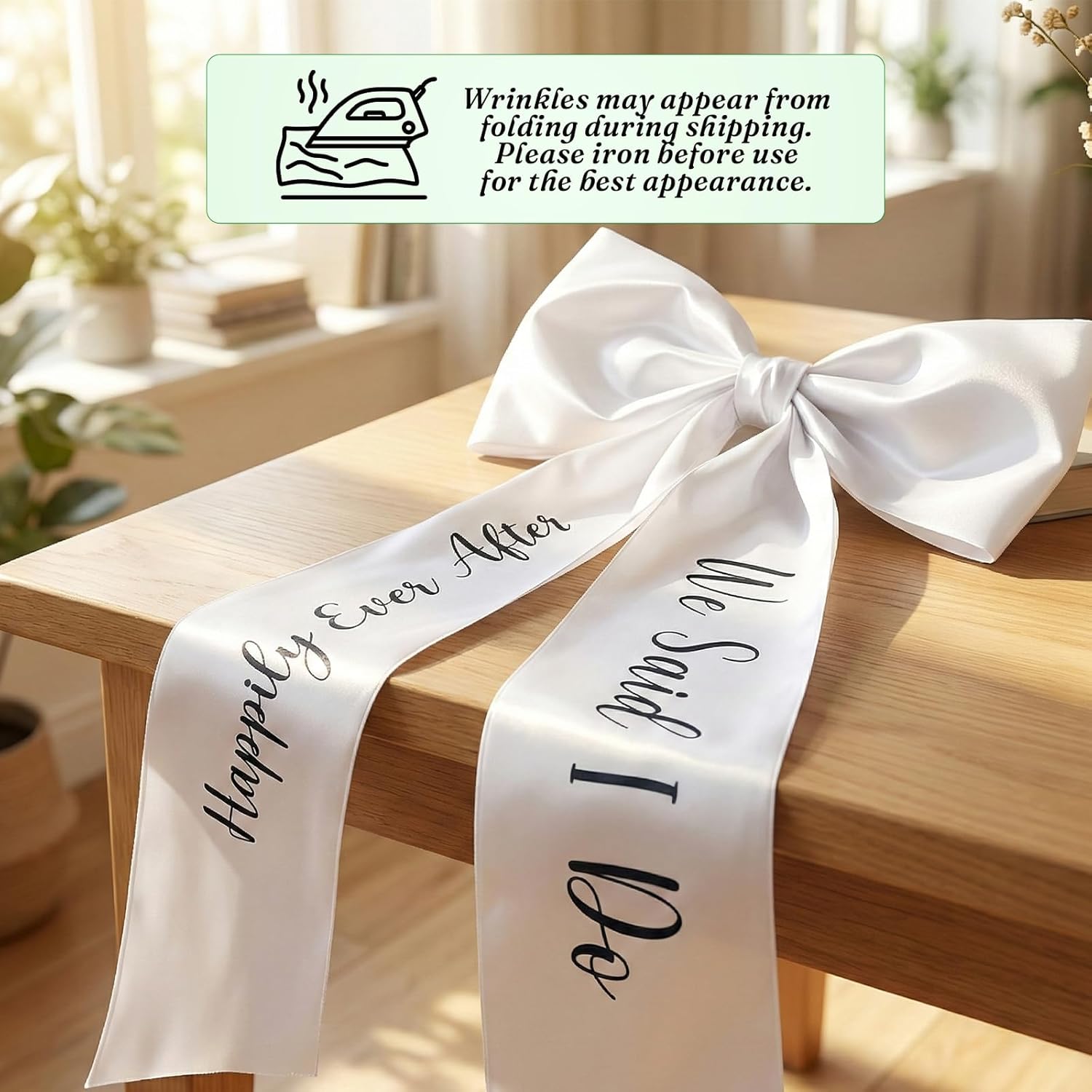 37 Pcs Just Married Wedding Car Decorations – Wedding Reception & Ceremony Decor , Jumbo Bows with Signs, Flower Vines, Garlands & Banners, Balloons, Stickers & Door Handle Bows for Bridal , Reusable