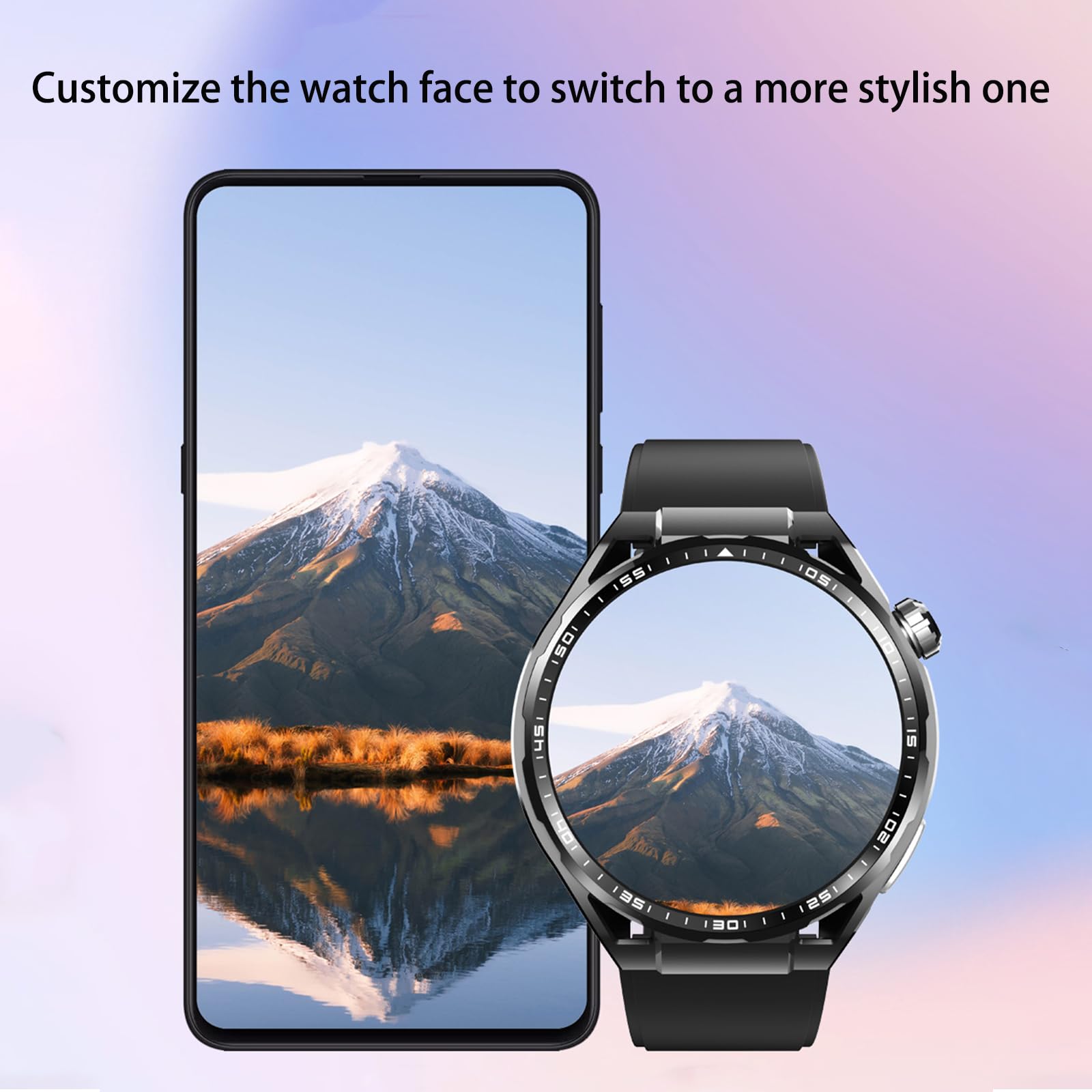 Smartwatch Dla Mężczyzn 1,55 "ekran HD Połączenia Bluetooth Tracker Fitness Monitorowanie Zdrowia IP67 Wodoodporny Krokomierz Dla IOS/Android,E