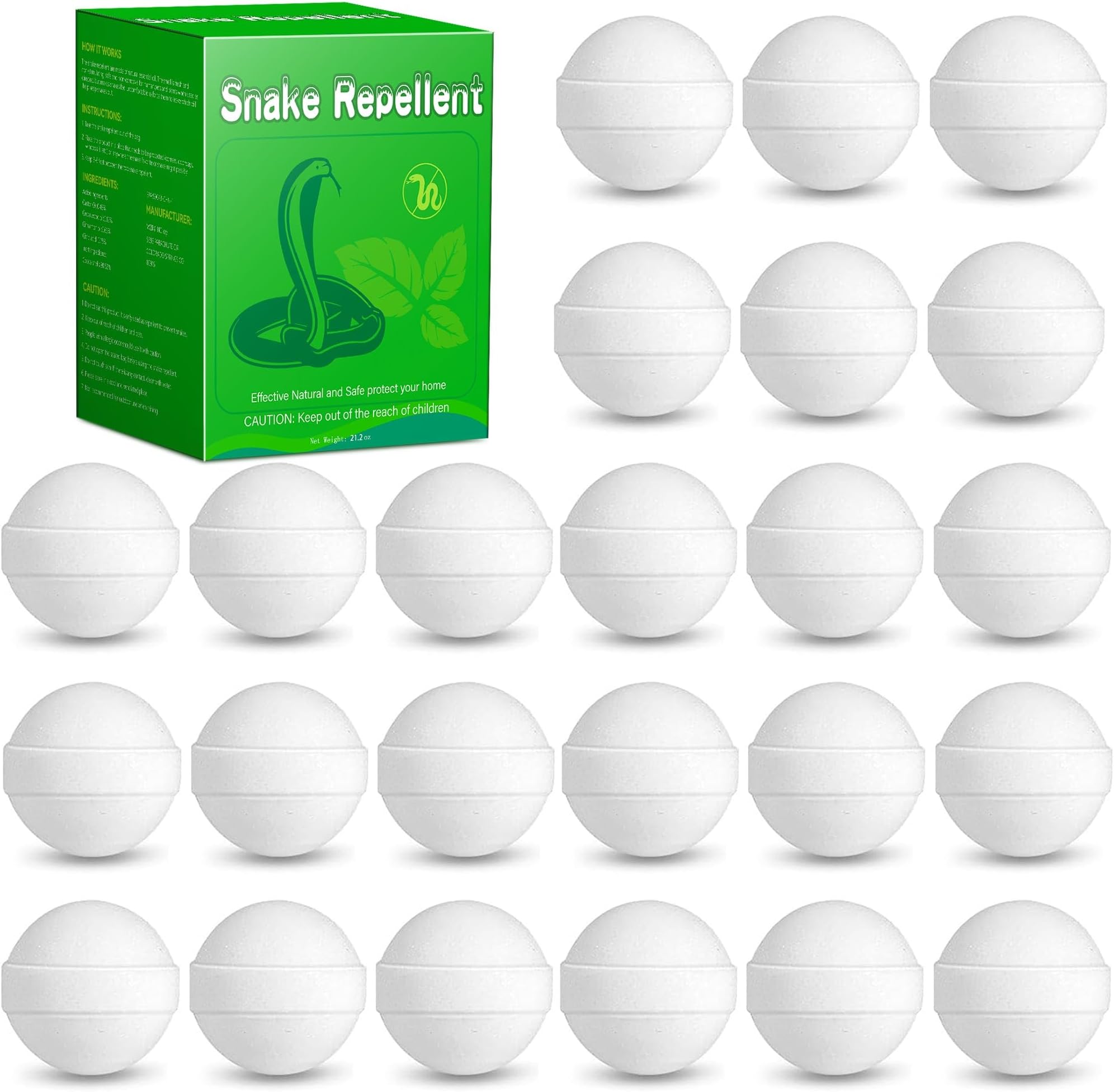 24 Pack Snake Repellent for Yard Powerful, Keep Snake Away