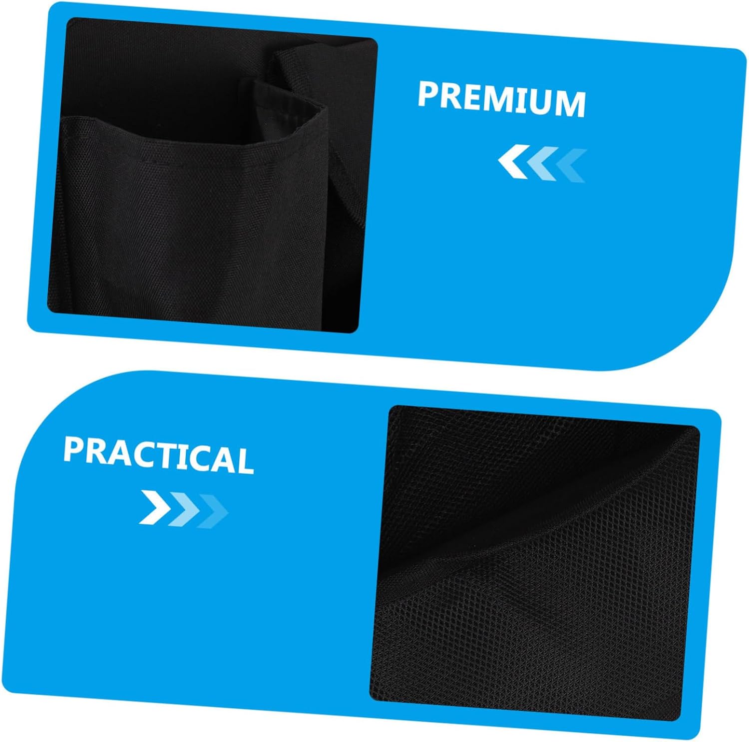 1pc Car Backseat Storage Organizer Multifunctional Car Bottle Pocket Multiple Pockets for Travel Essentials Auto Seat Back Organizer for Clean and Tidy Interior Classic Black