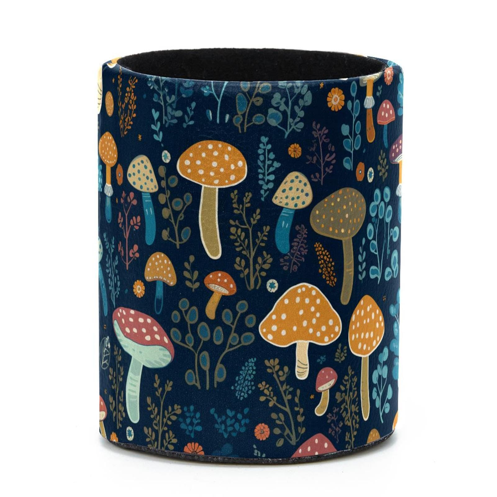 VAPOKF Round Pencil Holders for Desk, Cute Mushroom Pen Holders Pen Pot Makeup Brushes Storage Desktop Stationery Supplies Organiser for Home Office