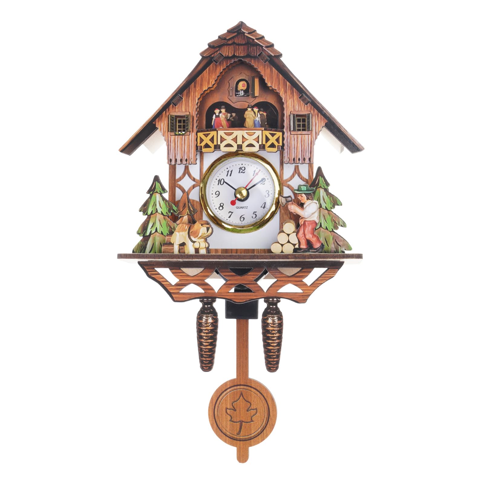 carotoe Timekeeping Wood Bird Clock Enhances Living Room Ambiances Battery Operated Wall Clock Home Decoration Wood Bird