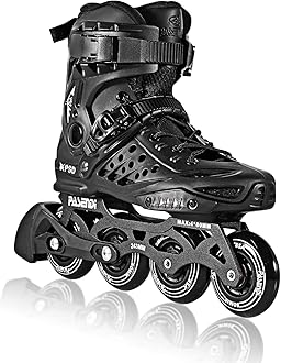 Professional 4X80Mm Wheels Inline Skates,Outdoor Fitness Single Row Skates for Adult Women Men,Removable and Washable Split Inner Boots, Black Adult Male.