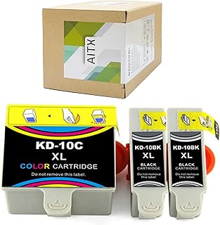 AITX 10b Black 10cl Color Ink Cartridge Compatible with Kodak EasyShare 5100 5300 5500 3250 5250 ESP3 ESP5 ESP7 ESP9 Printer, Combo