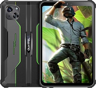 OUKITEL RT3 Rugged Tablet 8 Inch,Android 12 Mini Tablet IP68/IP69K 5150mAh,4GB(Expandable to 7GB)+64GB ROM TF-1TB Tablets Dual Sim 4G,16MP+8MP Camera Octa Core Unlocked Tab, Face ID BT 5.3, Green