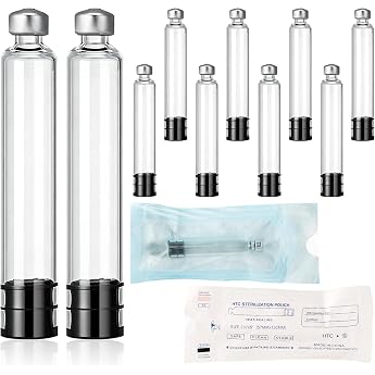 Pack of 10 3 ml Cartridge in Pen Cartridge Style Sterilised Empty Individually Packed Sealed Sample Vials Transparent Small Bottles for Filling Clear Glass Bottles