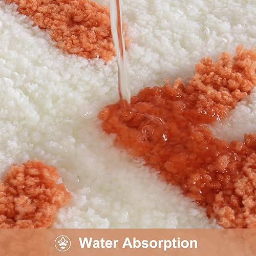 Miniatura 5 de HAOCOO Alfombra de baño con texto en inglés "Get Naked", alfombra de baño suave, antideslizante, de forma irregular, de microfibra, absorbente,