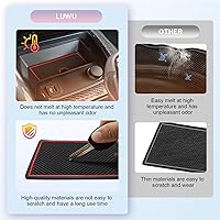 Vista 5 de Toyoat Supra GR 2020-2025 - Forros para consola central, alfombrillas para portavasos y tapetes, antideslizantes, centro de cambio de consola Supra