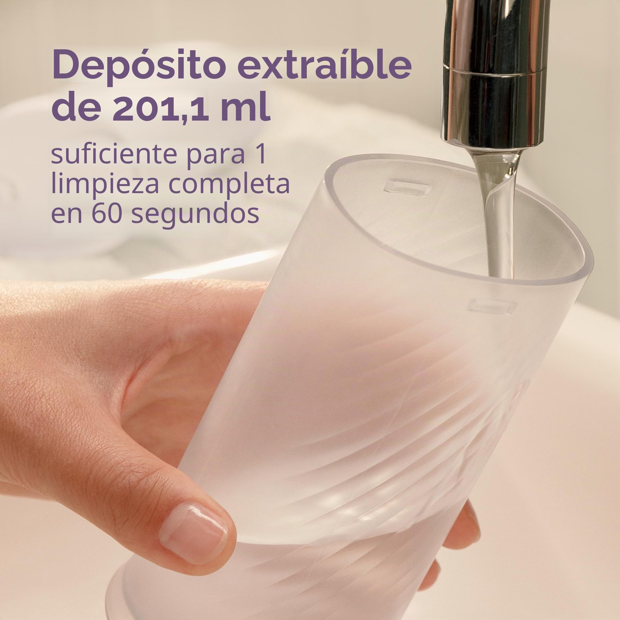 Philips Sonicare Compact Flosser 1000, irrigador dental portátil con 3 modos de hilo dental, irrigador bucal impermeable IPX7, apto para viajes, morado, modelo HX3333/23