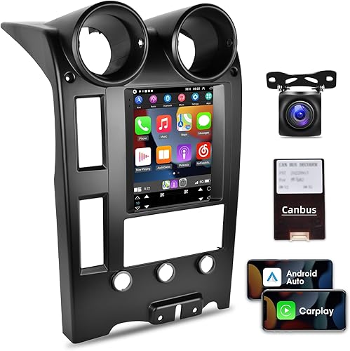 [2G+64G] Radio vertical para automóvil para Hummer H2 2002-2007, estéreo de pantalla táctil Android de 9.7 pulgadas, Carplay/Android Auto/Hi-Fi
