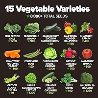 Vista 3 de 15 semillas de verduras autóctonas – Más de 7,000 semillas de supervivencia y equipo esencial de preparación de emergencia, semillas de verduras sin