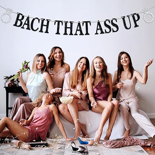 Miniatura 5 de Bach That Ass Up - Cartel para bodas, compromisos, despedidas de soltera, despedidas de soltera, suministros de decoración de fiesta, purpurina