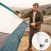 Vista 7 de Sliverdew Paquete de 12 clips para poste de tienda, acero inoxidable de 0.315 in, broche de resorte, paleta de kayak, tienda de campaña, parasol