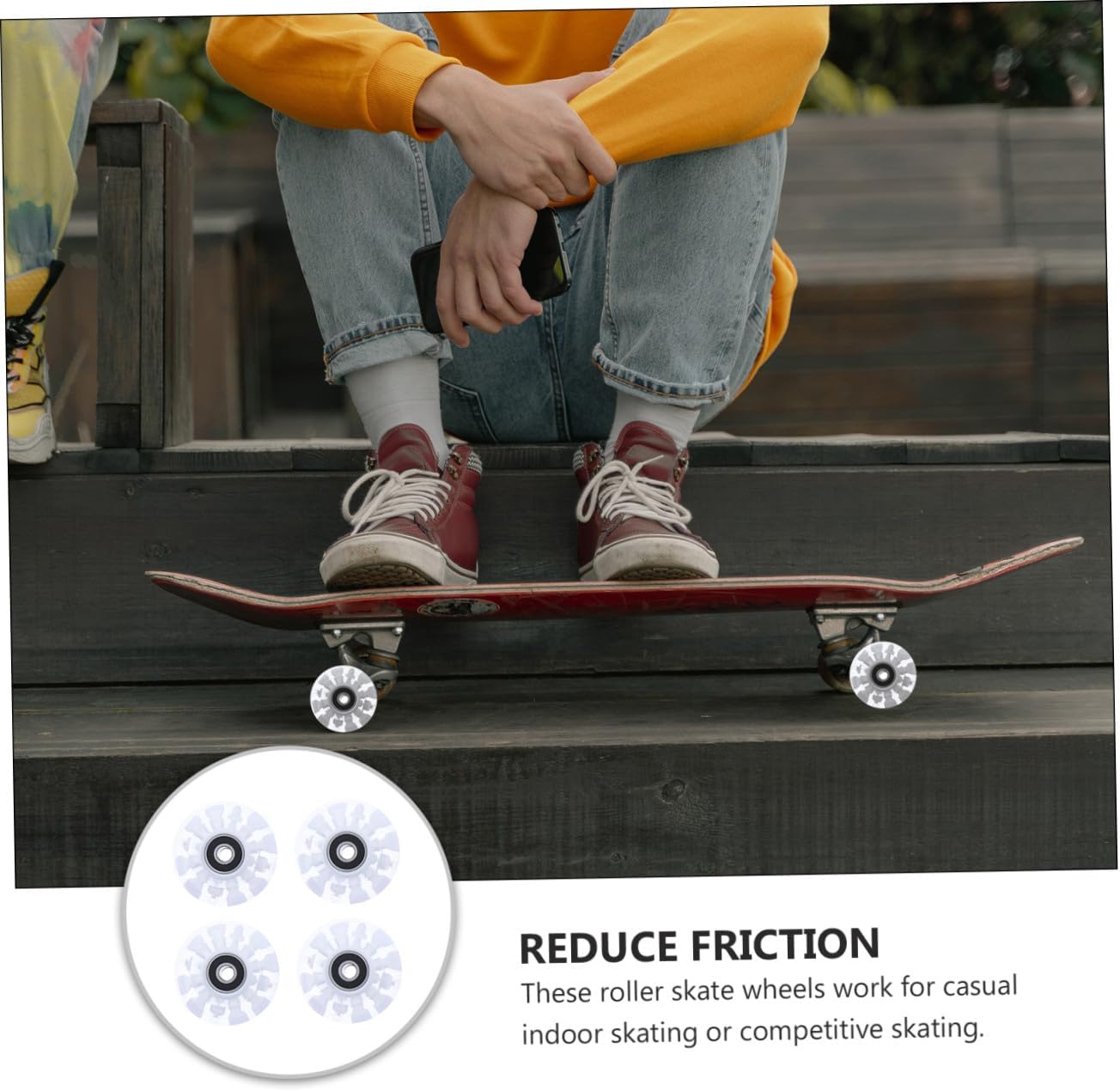 Light up Roller Skating Wheels 4pcs Pu Quad Skate Wheels Red Blue Green LED for Outdoor and Indoor Roller Skates