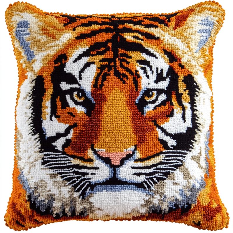 Kit de anudación de alta calidad con lienzo impreso y funda de tigre 43x43
