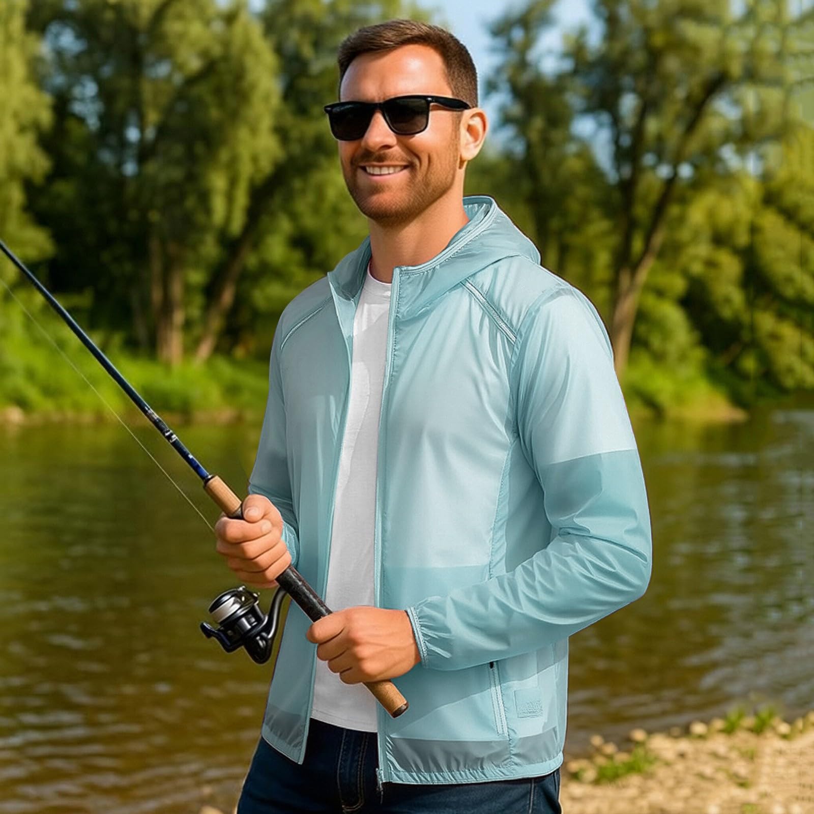 Giacca softshell da uomo, estiva, leggera, per le mezze stagioni, sottile