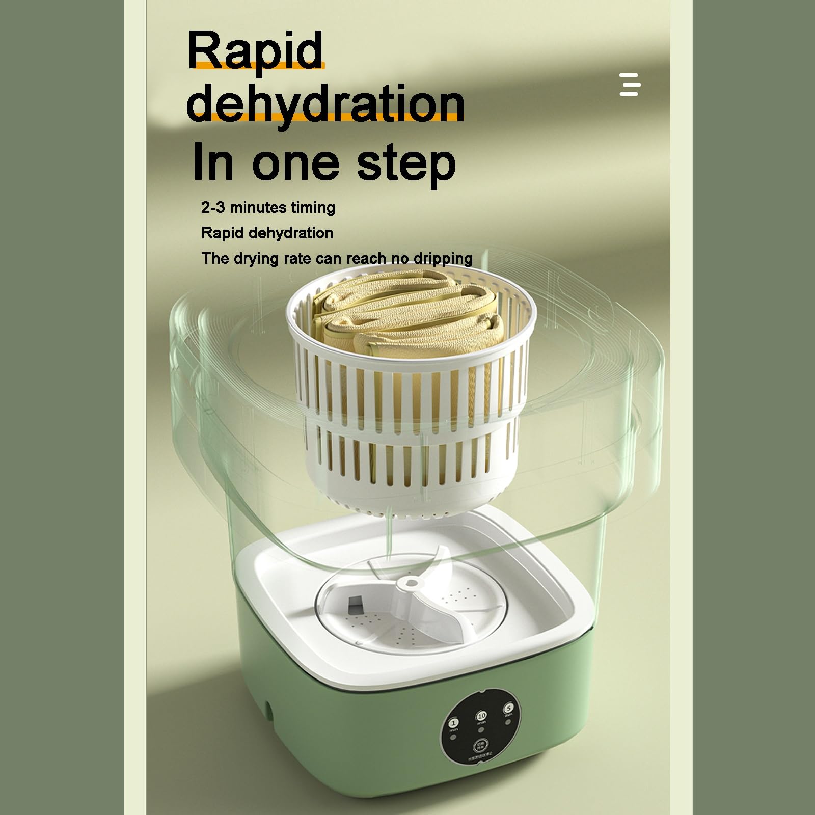 Mini Machine à Laver Portable 13 L 2,5 Kg Avec Séchoir