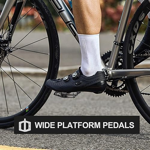 Miniatura 7 de MZYRH Pedales de bicicleta de carreteramontaña Pedales MTB Pedales de bicicleta de aleación de aluminio 916 "rodamiento sellado plataforma ligera