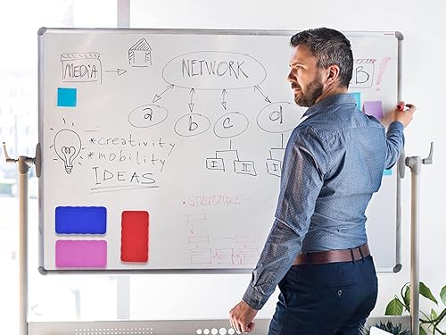 Miniatura 6 de Eeoyu - Borradores de borrado en seco, paquete de 18 borradores magnéticos para pizarra blanca, limpiador de pizarra para niños y aula, suministros