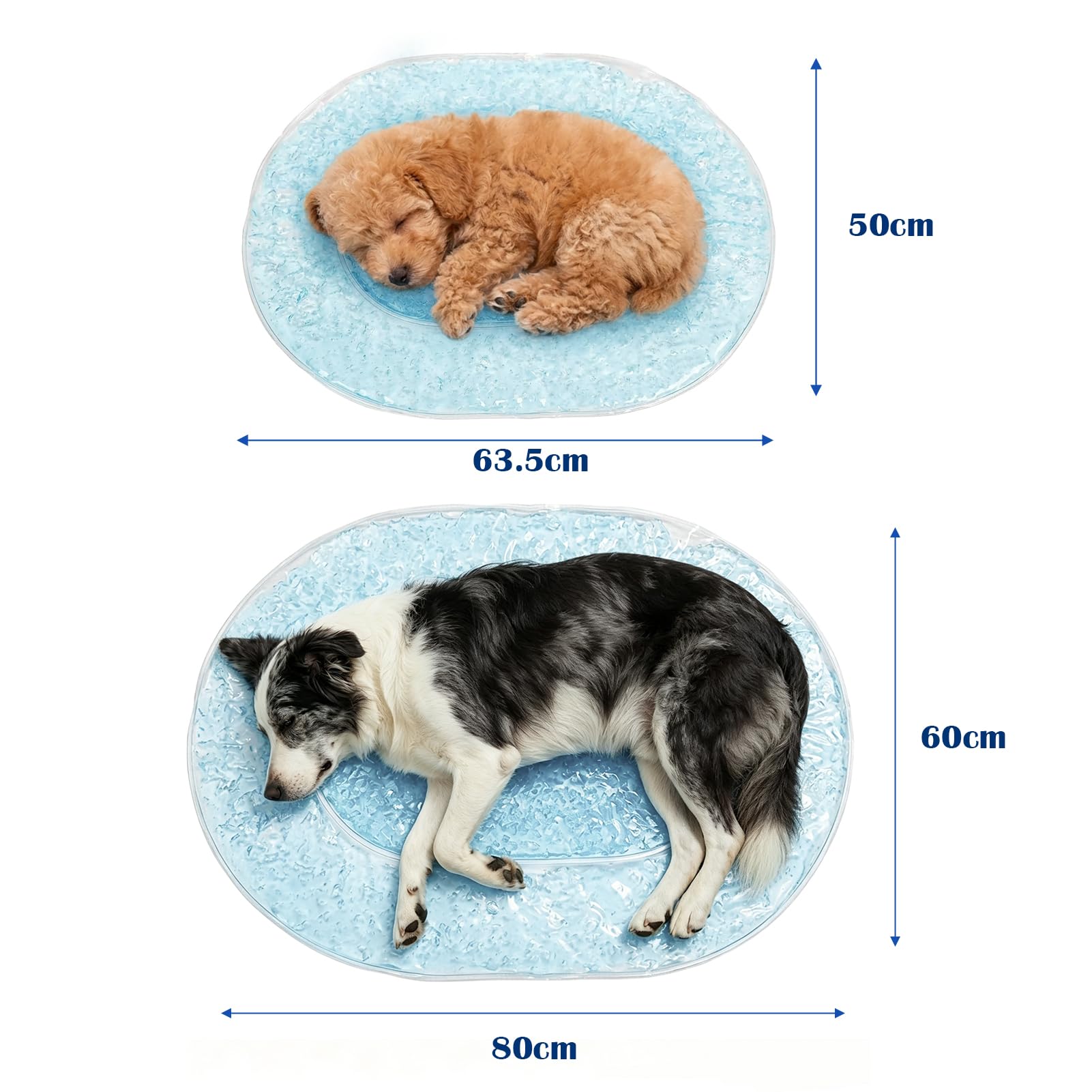 XIAPIA Manta Refrescante para Perros y Gatos, 80 X 60 cm Alfombra Refrescante Perro de Gel Autocalentado, Cama Perro Verano Impermeable y Fresco, Manta Fria Perros para Interior y Exterior