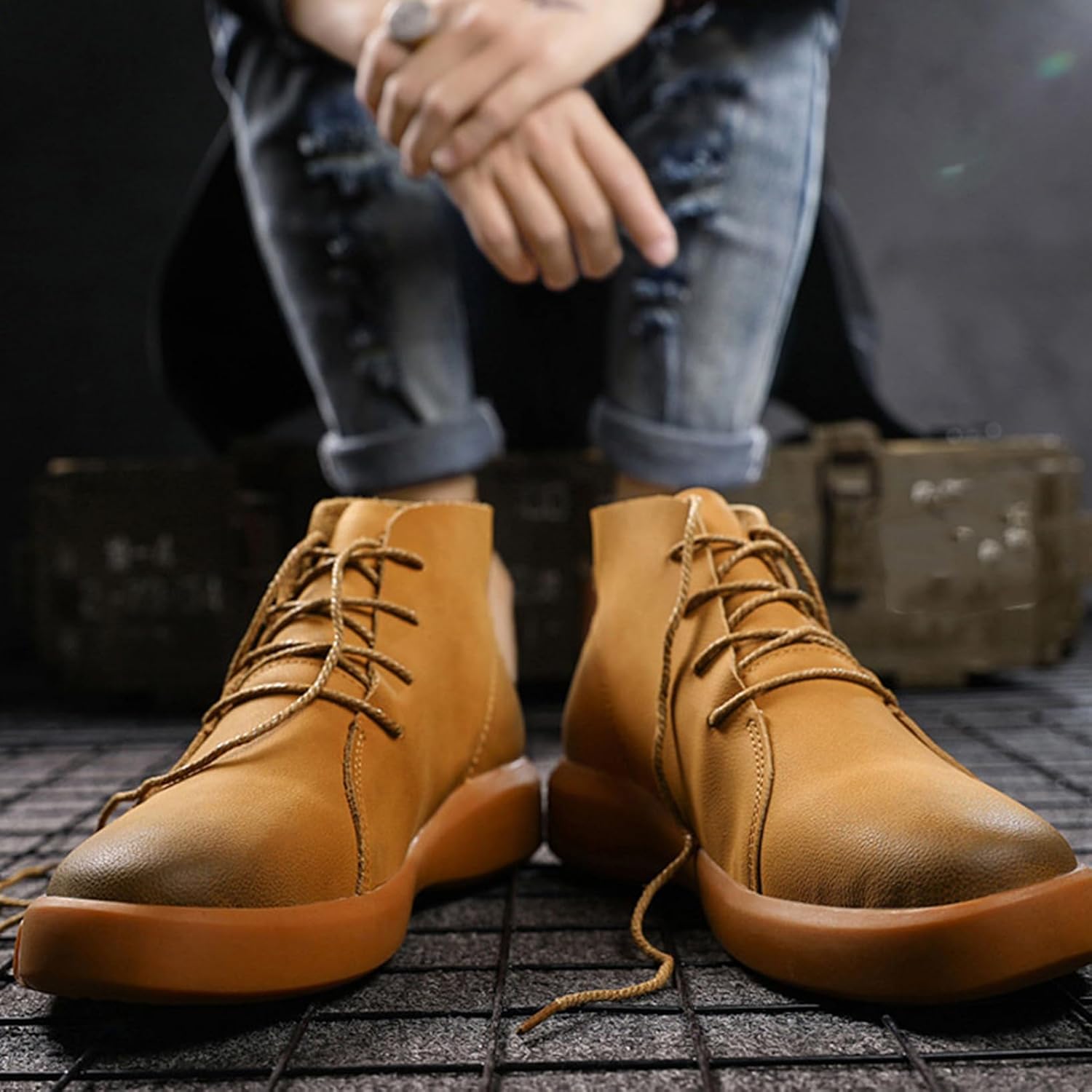 大きいサイズ ワークブーツ メンズ 本革 エンジニア ローカット マウンテンブーツ 靴 革靴 カジュアル 幅広 カジュアルシューズ レースアップ 防滑 イギリス風
