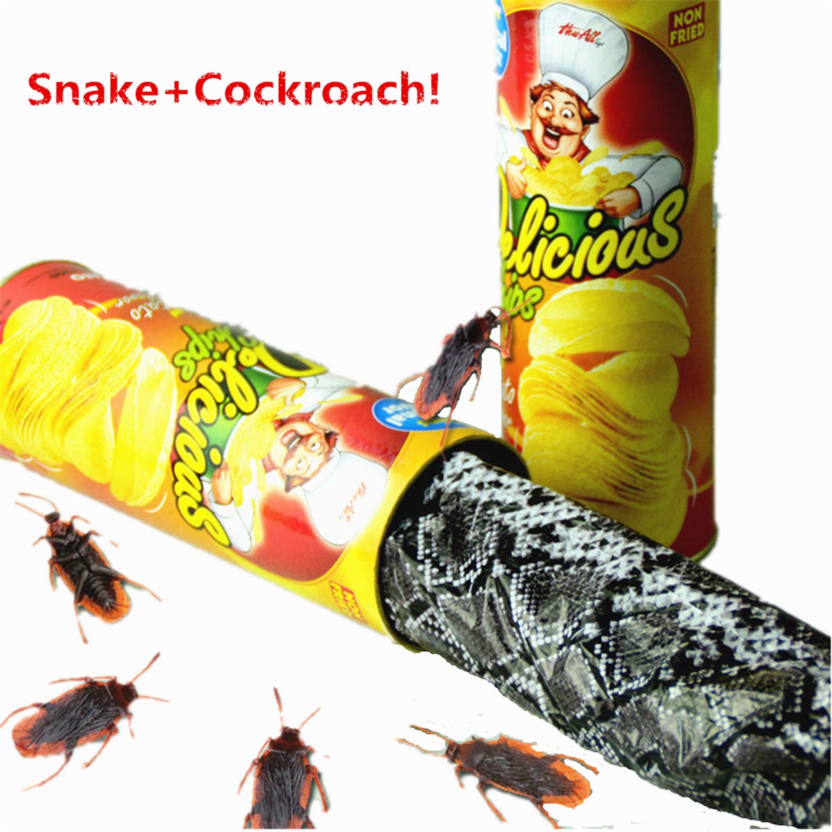 Buy shaoyanger Snake In Potato Chips Can With Cockroaches Spewing Out
