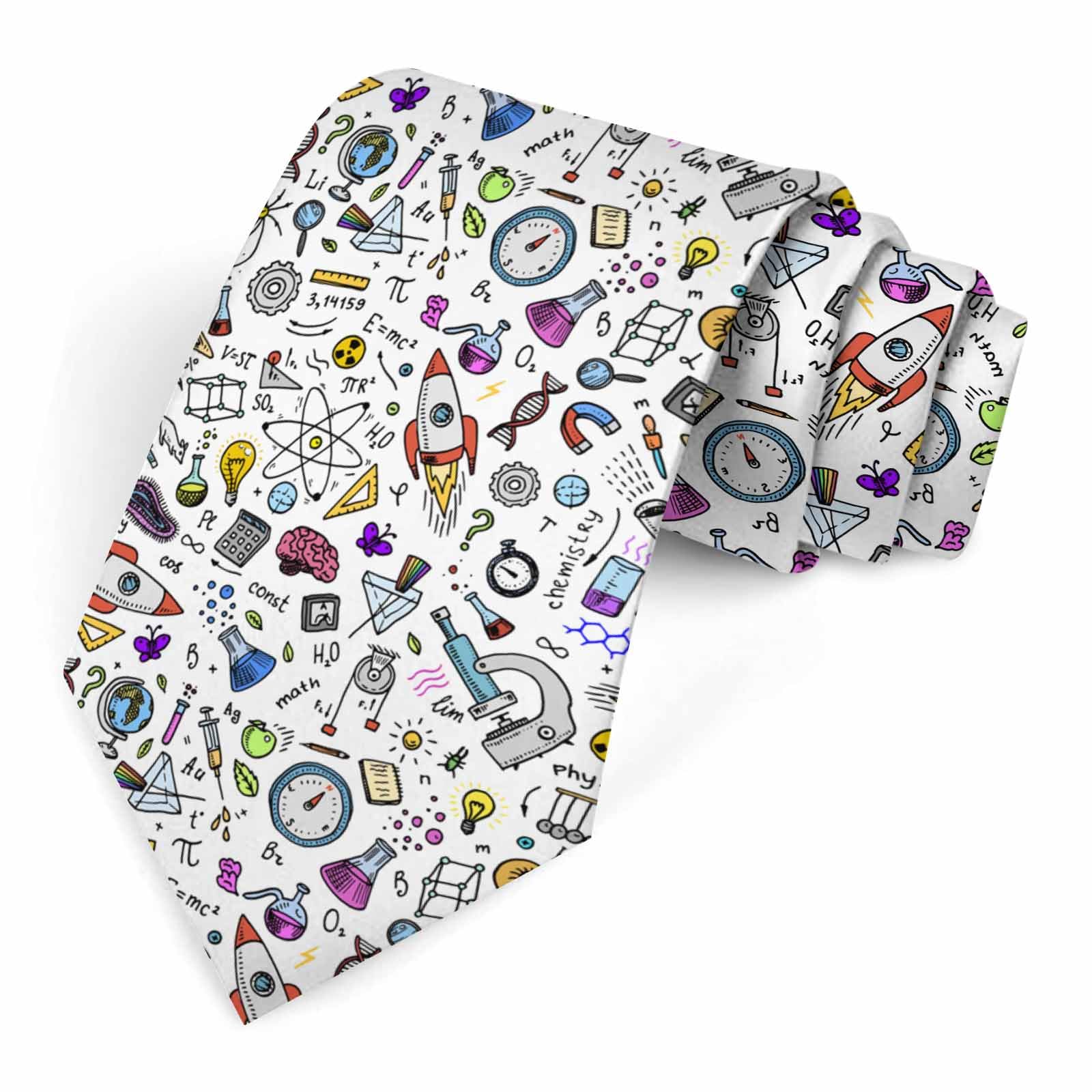 Muntayson Unisex Scientific Formulas Calculations Mens Tie Men's Necktie Ties For Mens Daily Wedding Party Business