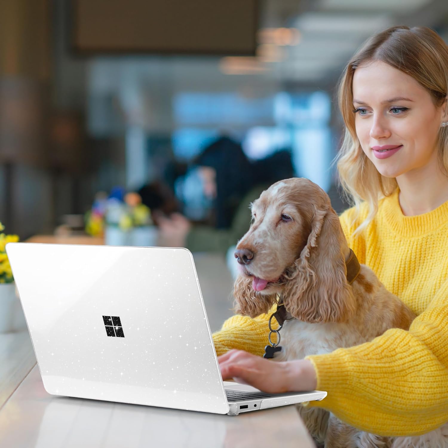 Batianda Crystal Clear Case for 13-inch Microsoft Surface Laptop Copilot+ PC 2025 (Latest Model), Lightweight Hard Shell with Scratch-Resistant Protection, Easy Installation, Bling Clear - Image 7