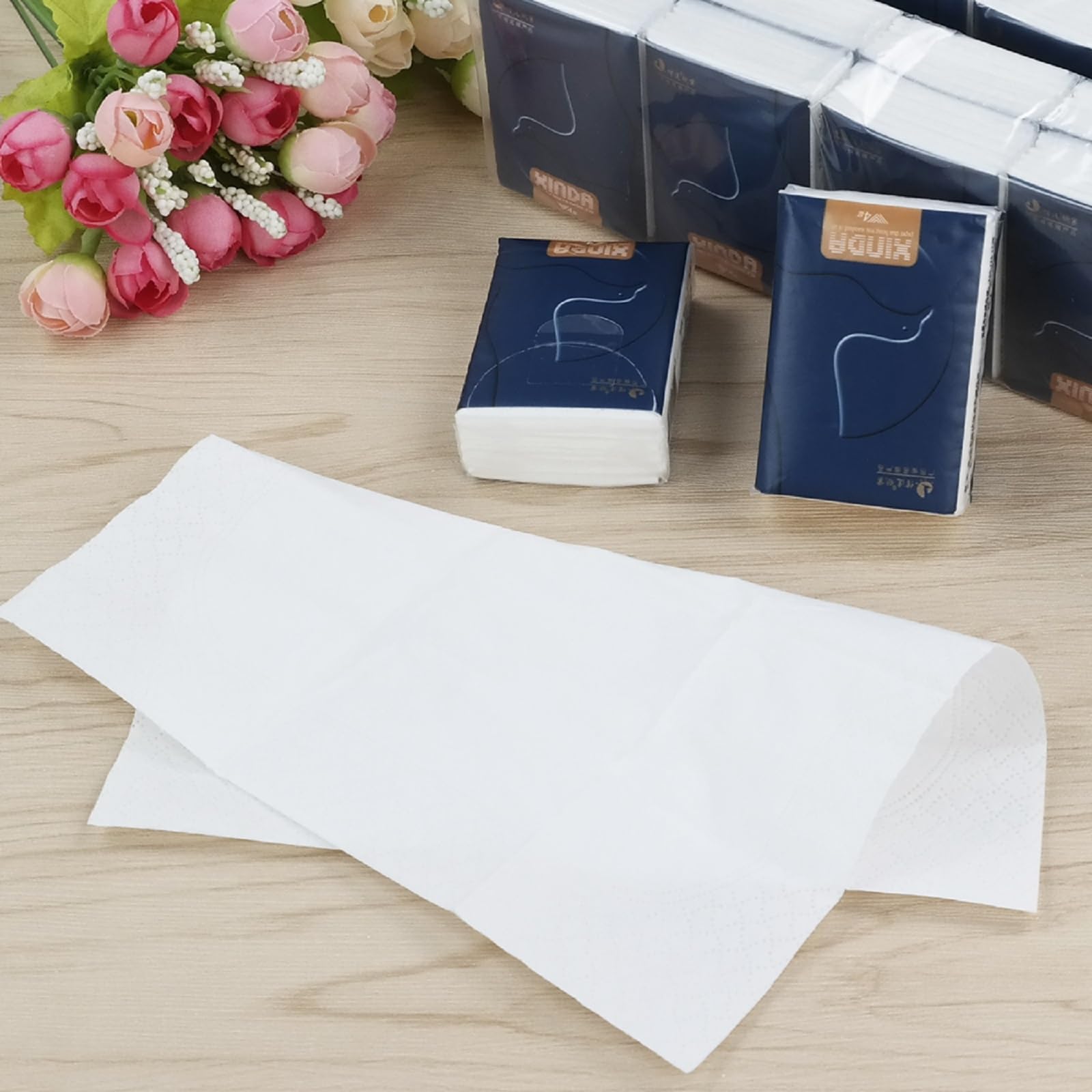 Taschentücher, 3-lagig, 60 Packungen | Mini-Taschengröße, 4-lagig, weich, ultra-tragbar, für unterwegs, sanft, hautfreundlich, für Geldbörse, Tasche, Auto, Reisen