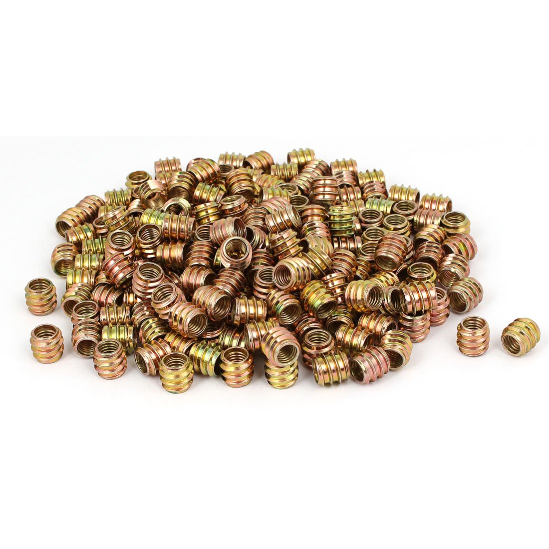 M8x12mm Carbon Steel Yellow Zinc Plated Furniture Threaded Insert Nut 300pcs (d2dc9b706a4b91e236ba348e907da1a7)